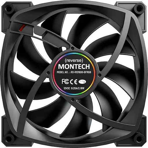 Вентилятор MONTECH 120MM RX120 PWM BLACK (RX120 PWM BLACK) - фото 3