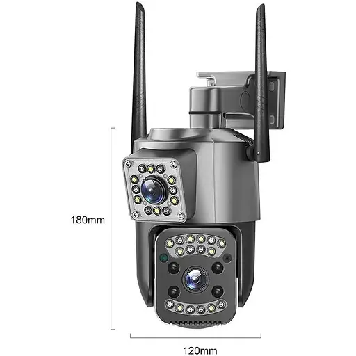 IP камера видеонаблюдения RIAS SC03-4G Wi-Fi 2 объектива 4MP+4MP уличная с удаленным доступом - фото 3