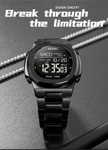 Наручний годинник чоловічий Skmei 2004 Black Black, 2004BKBK (18464) - фото 2