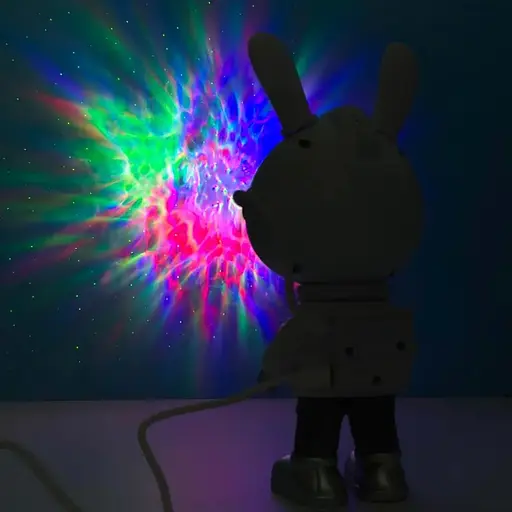 Ночник-проектор звездного неба GALAXY NIGHTLIGHT PROJECTOR Светильник Заяц-космонавт с пультом 8 режимов - фото 4