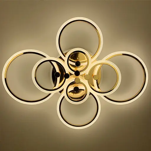 Светодиодная люстра Senta на 8 колец в золотом корпусе Line.F A 2374/8 RGB GD - фото 2