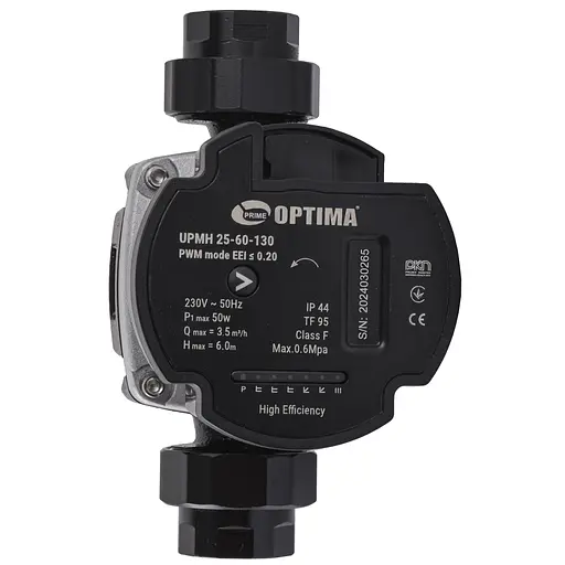 Насос циркуляционный энергосберегающий Optima PRIME UPMH 25-60AUTO 130 мм. - фото 2