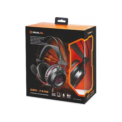 Навушники REAL-EL GDX-7450 Black - фото 12