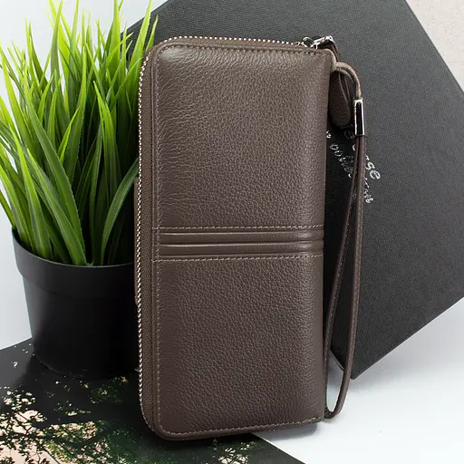 Гаманець жіночий шкіряний De Eesse LC14621-GD04 великий з ручкою капучіно - фото 2