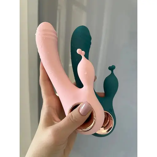 Подвійний масажер з імітацією язичка - фото 3