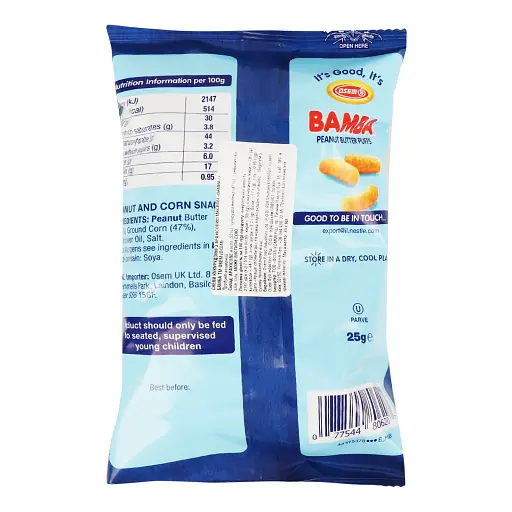 Снеки кукурудзяні Bamba з арахісовою пастою 25 г - фото 2