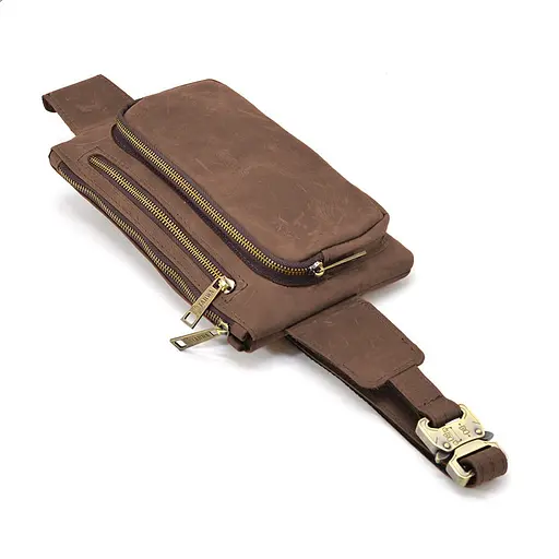 Шкіряна чоловіча сумка на пояс TARWA 26х16х3 см nsa0001315 - фото 4