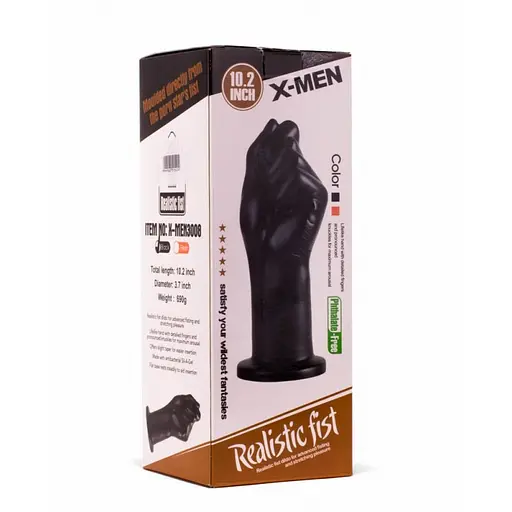 Рука для фістингу Lovetoy X-Men 23 см (чорний) - фото 8