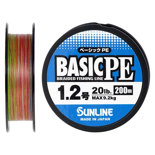 Шнур Sunline Basic PE 200 м (Multi Color) 1.2/0.187 мм 20 lb/9.2 кг