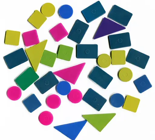 Набір маленьких геометричних фігур, 0027, 5 шт. в упаковці