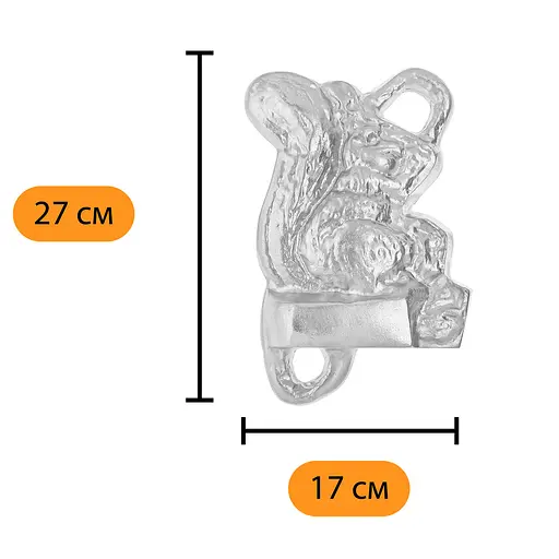 Форма алюминиевая "Белочка с орешком" для выпечки праздничного цельного кекса 27х17х9 см, Kitchette Серый 85356 - фото 7