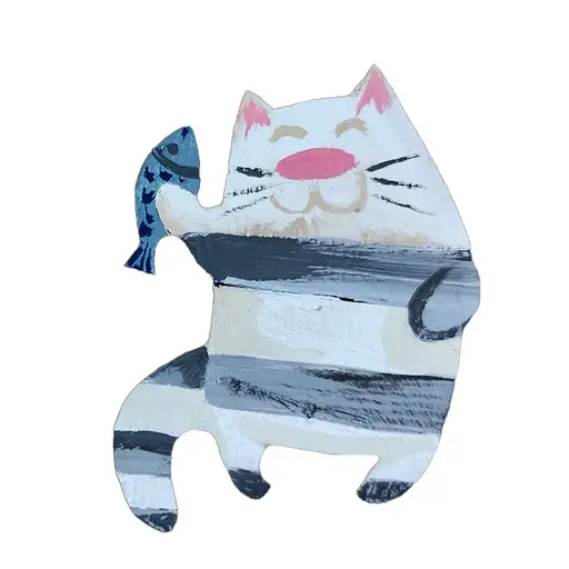 Набір дитячої творчості Розпис по дереву "Магніти-веселі коти" РД-011 - фото 2