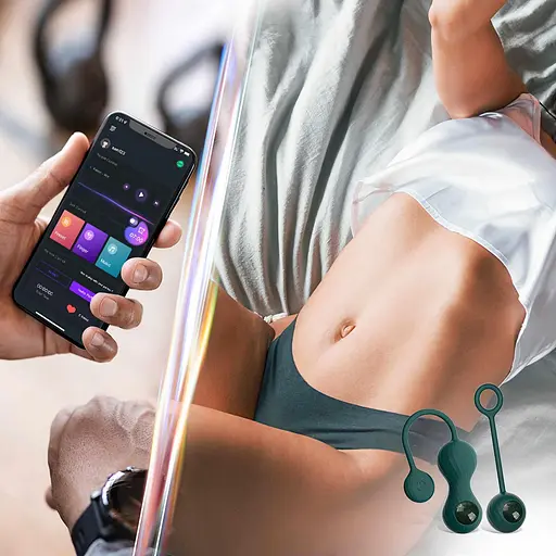 Набір вагінальних кульок Magic Motion Fun Town Crystal Duo 2 шт. зелений - фото 5