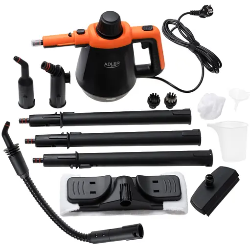 Парочиститель Adler AD 7038 с набором насадок (13 шт), 3.5 бар, 120°C, 44 г/мин - глубокая очистка без химии - фото 2