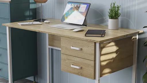 Компьютерный стол Ferrum-decor Таккота 75x120x70 белый ДСП Дуб Сонома 16мм (FRD-102117) - фото 6