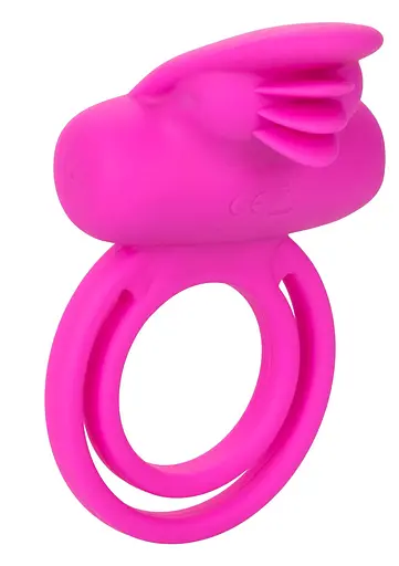Виброкольцо CalExotics Dual Clit Flicker Enhancer 6х3.7 см розовый - фото 2
