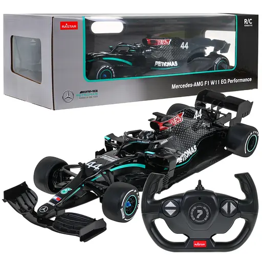 Машинка RASTAR Mercedes-AMG F1 W11 EQ Performance на дистанційному керуванні 1:12 чорний 98400