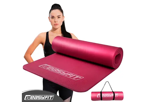 Коврик для фитнеса и йоги EasyFit NBR 10 мм Красный (EF-1919-R) - фото 1