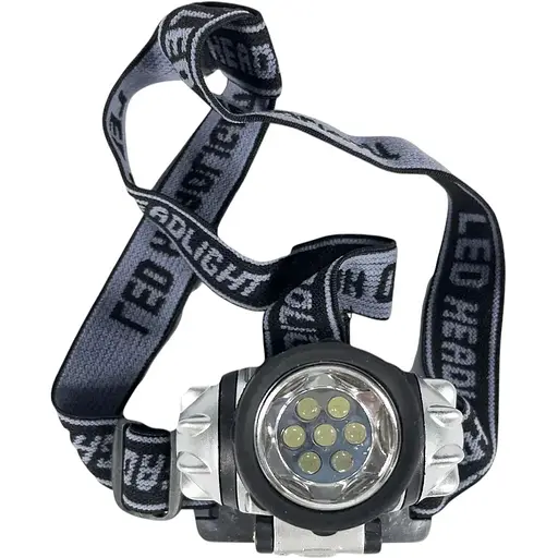 Ліхтар налобний світлодіодний Good Bike 7 LED на батарейках водозахисний (92303-IS) - фото 3