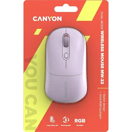 Миша Canyon MW-22 2 in 1 Wireless Pearl Rose (CNS-CMSW22PR) - фото 6