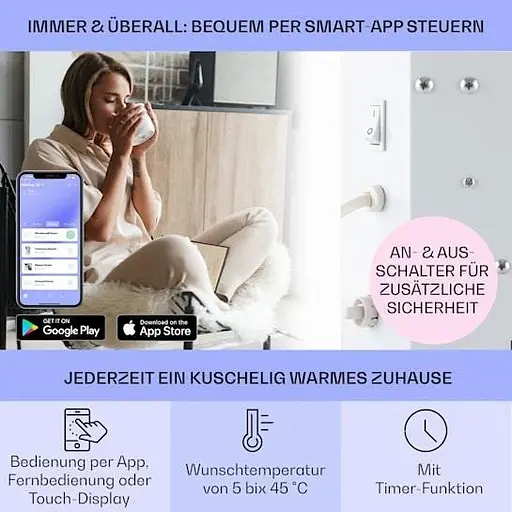 Конвекционный обогреватель Klarstein Bornholm Single Smart (10035235) - фото 7