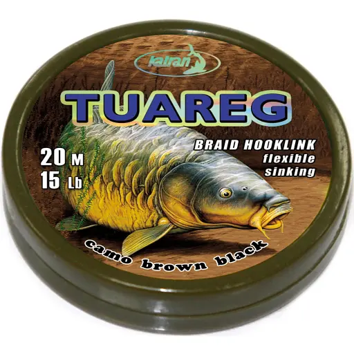 Повідковий матеріал Katran Tuareg 20 м 15 lb Ca мo Brown Black