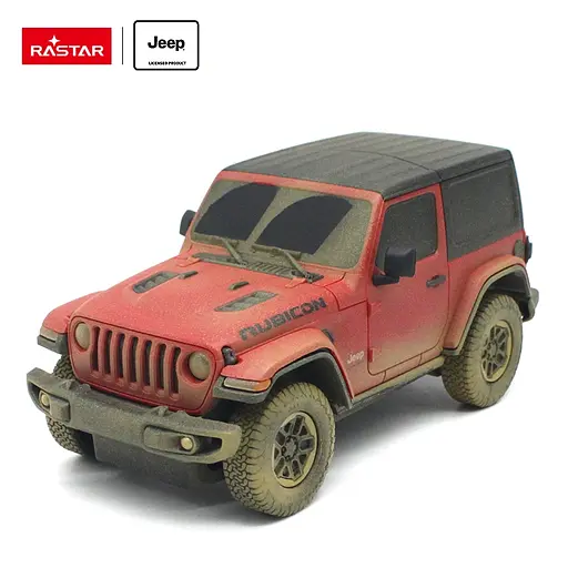 Машинка Rastar Jeep Wrangler JL на управлінні 1:24 червоний БРУДНА ВЕРСІЯ 79500-4 - фото 2