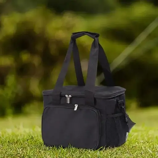 Термосумка-холодильник 18 л для їжі напоїв, пікніка, пляжу водонепроникна, утеплена, чорна - фото 5