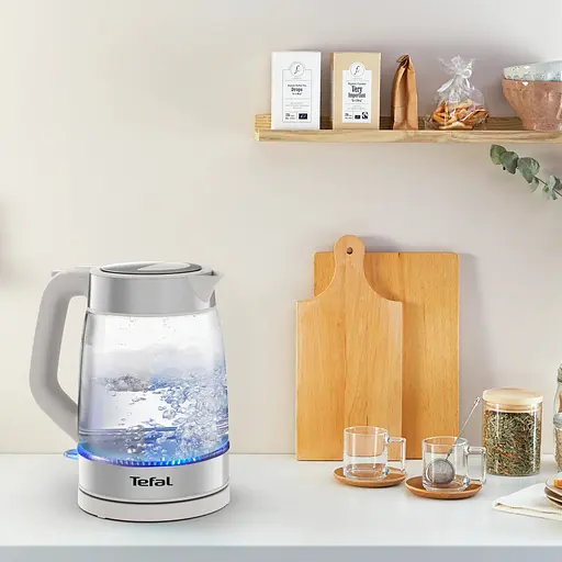 Электрочайник Tefal Glass Kettle 1.7 л стекло с подсветкой серебристо-серый - фото 9