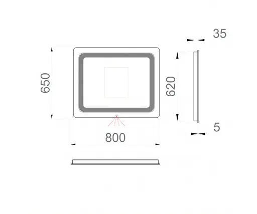 Дзеркало Sanwerk Лава "Вега" 80x65 (ZL0000184) - фото 2