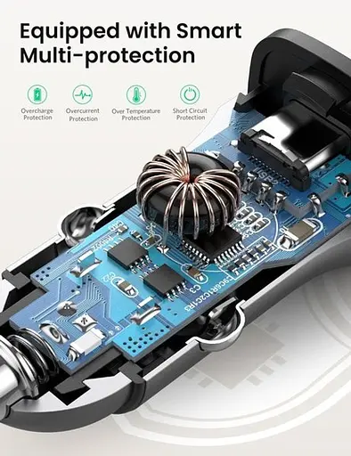 Автозарядный Ugreen CD130 20W 2 порта USB + Type-C (30780) адаптер быстрой зарядки - фото 2