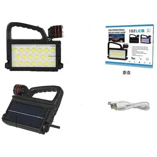 Ліхтар акумуляторний Solar Multifuctional XG-152 кемпінговий переносний 6 режимів 2 USB-вихода сонячна батарея - фото 6