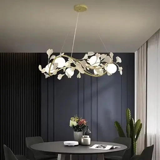 Подвесная люстра во флористических мотивах в корпусе кольцо Ø 75 см | Ст. D7370-750 GD Line F - фото 1