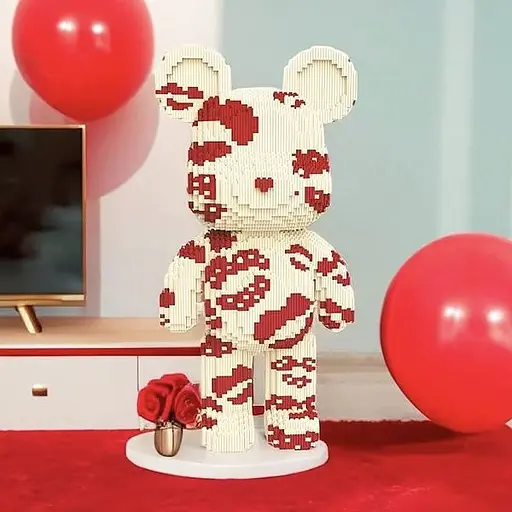 Конструктор Limo Toy Magic Blocks Kisses на 3031 деталь, ведмедик Bearbrick 40.5 см - фото 2