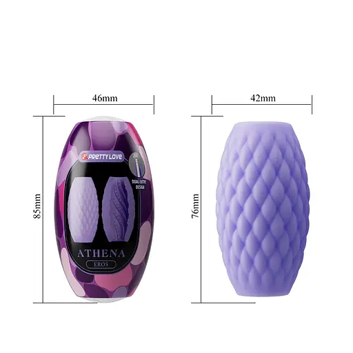 Мастурбатор Pretty Love Athena Eros 7.6 см фиолетовый - фото 4