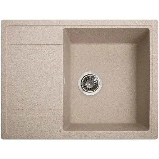 Гранитная кухонная мойка Romzha Jorum 65 Bezhvy (401) с крылом - фото 1