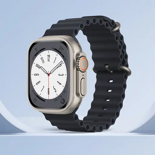 Ремінець силіконовий Hoco iWatch WA12 marine double buckle 42/ 44/ 45/ 49mm midnight синій - фото 7
