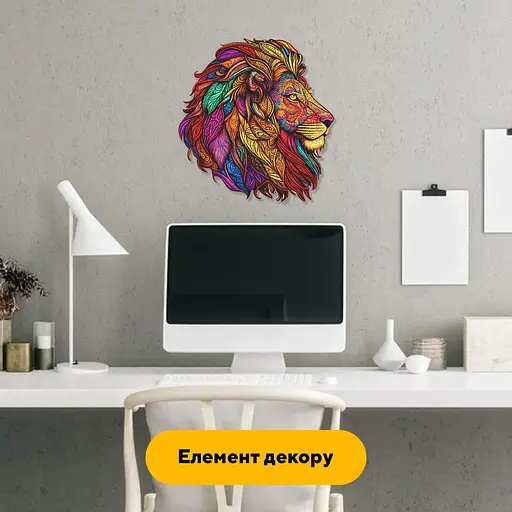 Пазл деревяний Мозаїка Лева, А2, Деревяна коробка 300+ елементів - фото 6