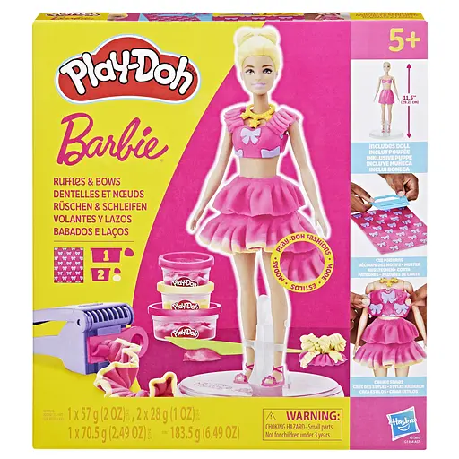 PD Набор для творчества с массой для лепки Hasbro Barbie. Рюши и банты (G1361) - фото 5
