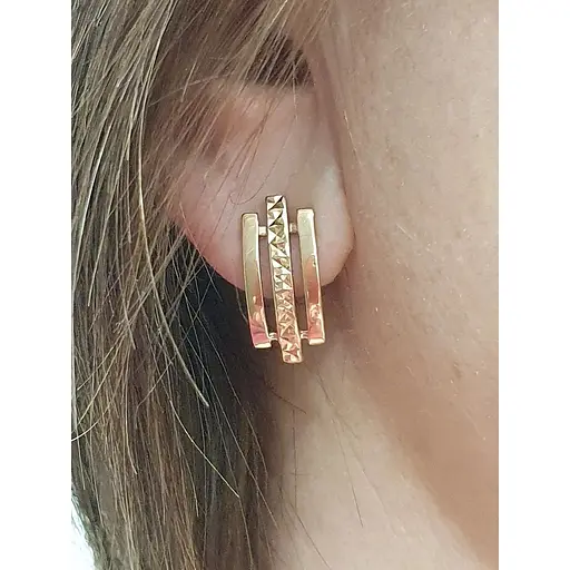 Золоті сережки Імперія золота з алмазною гранню. СБ665(а)и - фото 2