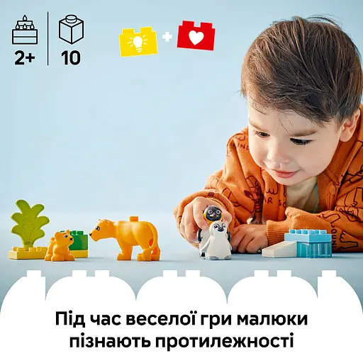 Конструктор LEGO DUPLO Семейства диких животных: Пингвины и Львы, 10 деталей (10442) - фото 10