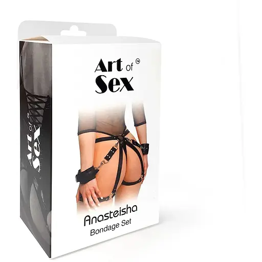 Бондажний набір Art of Sex - Bondage set Anasteisha, чорний, XS-M - фото 4