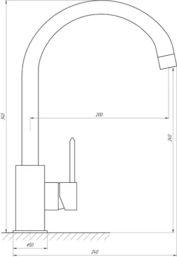 Смеситель для кухни Topaz Barts TB 07403-H36 Хром - фото 4