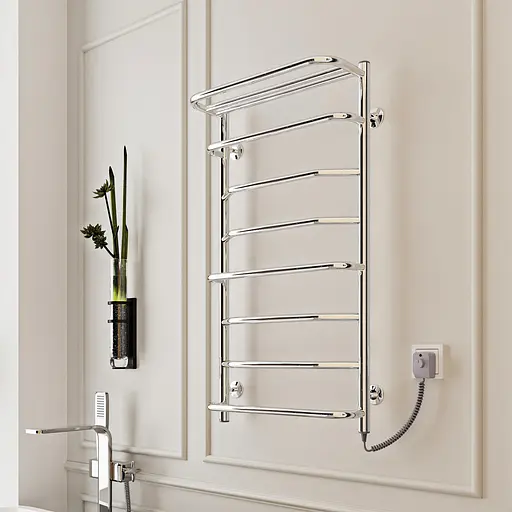 Электрический полотенцесушитель Kosser Лотос 700x500/6 ЕR рег. ДЛ01ER, Хром, Правое - фото 4