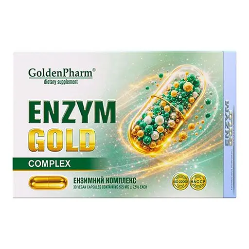 Ензими Golden Pharm ЕнзимГолд 575 мг 30 капсул (4820183475060)