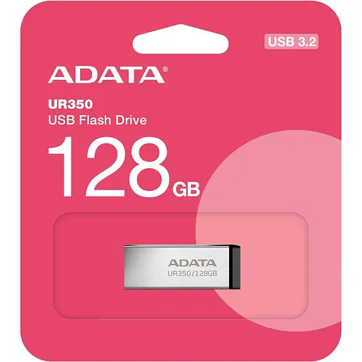Флеш-накопичувач Adata Flash 128Gb USB 3.2 UR 350 Silver/Black (UR350-128G-RSR/BK) - фото 4