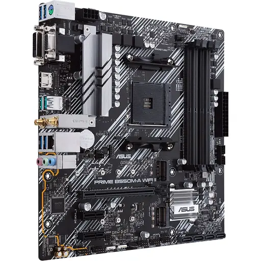 Материнская плата Asus Prime B550M-A WIFI II sAM4 B550 4xDDR4 M.2 HDMI DP D-Sub Wi-Fi BT mATX - фото 2