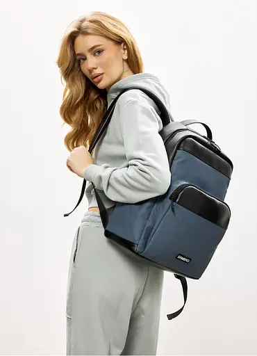 Жіночий рюкзак Sambag Zard MOD чорно-синій 40 х 28 х 14 см (25438115) - фото 1