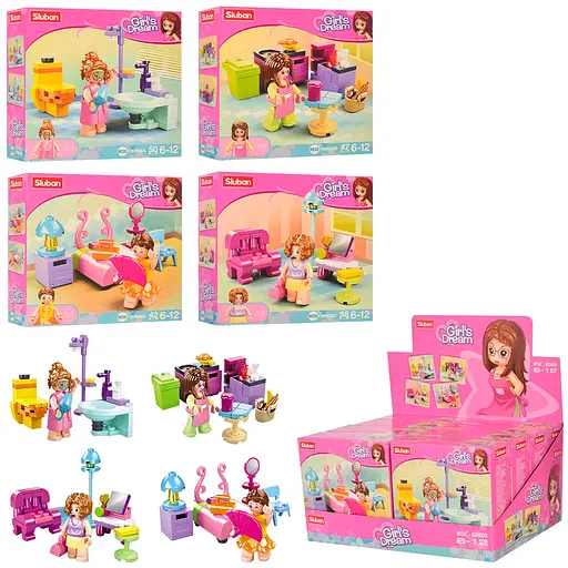 Конструктор SLUBAN Кімната, від 42 деталей, фігурка, (В асортименті) - фото 2