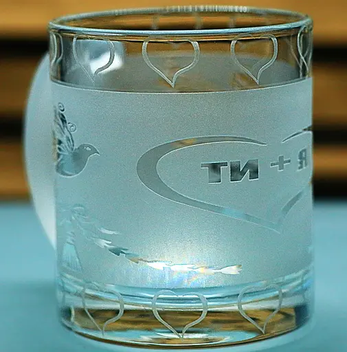 Набір чашок 320 мл Ти і Я з голубами парні кружка для закоханих  Подарунок на весілля річницю для коханих - фото 3